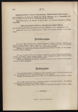 Post- und Telegraphen-Verordnungsblatt für das Verwaltungsgebiet des K.-K. Handelsministeriums 18840531 Seite: 4