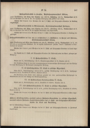 Post- und Telegraphen-Verordnungsblatt für das Verwaltungsgebiet des K.-K. Handelsministeriums 18840618 Seite: 15