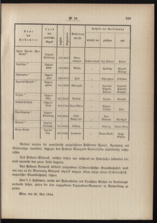 Post- und Telegraphen-Verordnungsblatt für das Verwaltungsgebiet des K.-K. Handelsministeriums 18840618 Seite: 7