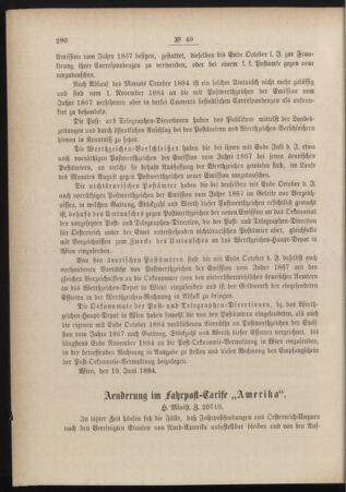 Post- und Telegraphen-Verordnungsblatt für das Verwaltungsgebiet des K.-K. Handelsministeriums 18840710 Seite: 2