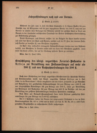 Post- und Telegraphen-Verordnungsblatt für das Verwaltungsgebiet des K.-K. Handelsministeriums 18840710 Seite: 4