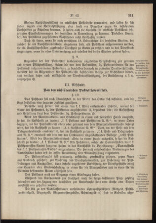 Post- und Telegraphen-Verordnungsblatt für das Verwaltungsgebiet des K.-K. Handelsministeriums 18840714 Seite: 7