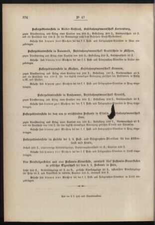 Post- und Telegraphen-Verordnungsblatt für das Verwaltungsgebiet des K.-K. Handelsministeriums 18840731 Seite: 8