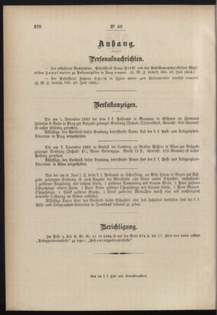 Post- und Telegraphen-Verordnungsblatt für das Verwaltungsgebiet des K.-K. Handelsministeriums 18840803 Seite: 4