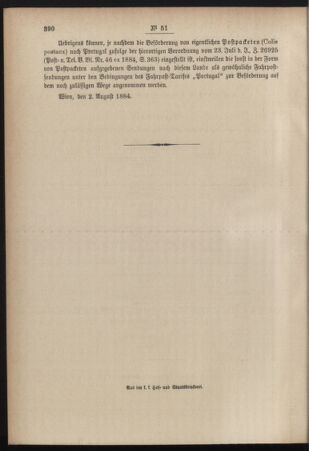 Post- und Telegraphen-Verordnungsblatt für das Verwaltungsgebiet des K.-K. Handelsministeriums 18840813 Seite: 4