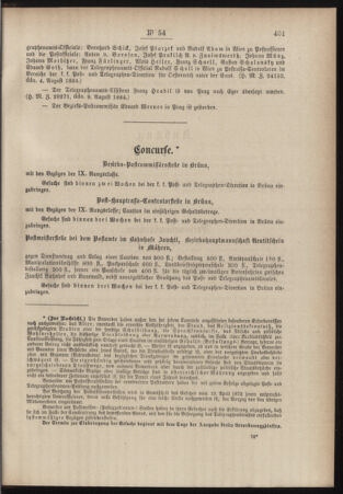 Post- und Telegraphen-Verordnungsblatt für das Verwaltungsgebiet des K.-K. Handelsministeriums 18840820 Seite: 3