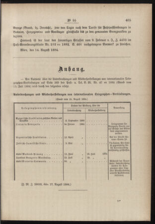 Post- und Telegraphen-Verordnungsblatt für das Verwaltungsgebiet des K.-K. Handelsministeriums 18840822 Seite: 3