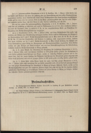 Post- und Telegraphen-Verordnungsblatt für das Verwaltungsgebiet des K.-K. Handelsministeriums 18840826 Seite: 3