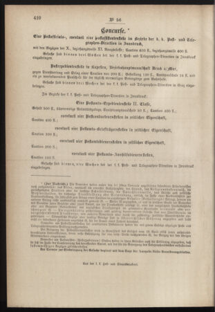 Post- und Telegraphen-Verordnungsblatt für das Verwaltungsgebiet des K.-K. Handelsministeriums 18840826 Seite: 4