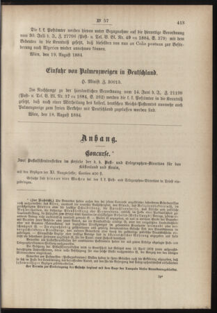 Post- und Telegraphen-Verordnungsblatt für das Verwaltungsgebiet des K.-K. Handelsministeriums 18840828 Seite: 3