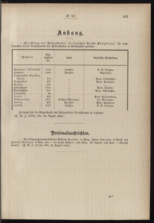 Post- und Telegraphen-Verordnungsblatt für das Verwaltungsgebiet des K.-K. Handelsministeriums 18840902 Seite: 3