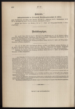 Post- und Telegraphen-Verordnungsblatt für das Verwaltungsgebiet des K.-K. Handelsministeriums 18840904 Seite: 4