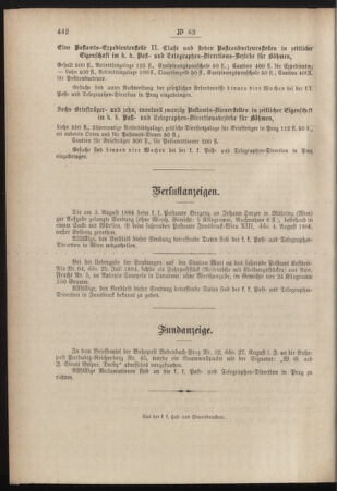 Post- und Telegraphen-Verordnungsblatt für das Verwaltungsgebiet des K.-K. Handelsministeriums 18840913 Seite: 4