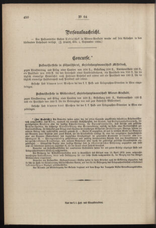 Post- und Telegraphen-Verordnungsblatt für das Verwaltungsgebiet des K.-K. Handelsministeriums 18840919 Seite: 8