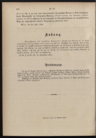 Post- und Telegraphen-Verordnungsblatt für das Verwaltungsgebiet des K.-K. Handelsministeriums 18840920 Seite: 4