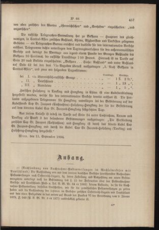 Post- und Telegraphen-Verordnungsblatt für das Verwaltungsgebiet des K.-K. Handelsministeriums 18840922 Seite: 3