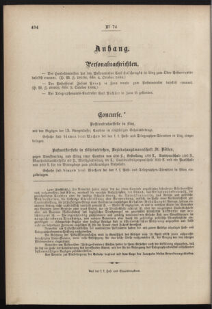 Post- und Telegraphen-Verordnungsblatt für das Verwaltungsgebiet des K.-K. Handelsministeriums 18841015 Seite: 4