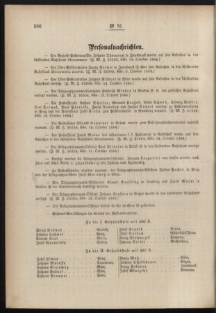 Post- und Telegraphen-Verordnungsblatt für das Verwaltungsgebiet des K.-K. Handelsministeriums 18841027 Seite: 8