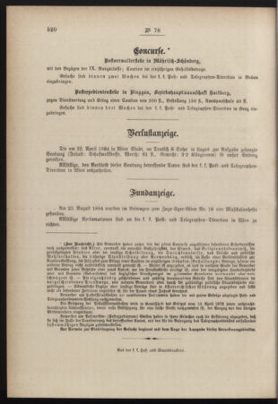 Post- und Telegraphen-Verordnungsblatt für das Verwaltungsgebiet des K.-K. Handelsministeriums 18841031 Seite: 4