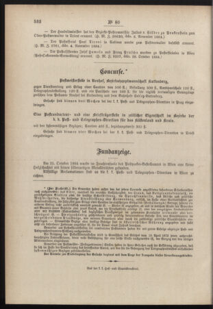 Post- und Telegraphen-Verordnungsblatt für das Verwaltungsgebiet des K.-K. Handelsministeriums 18841112 Seite: 4