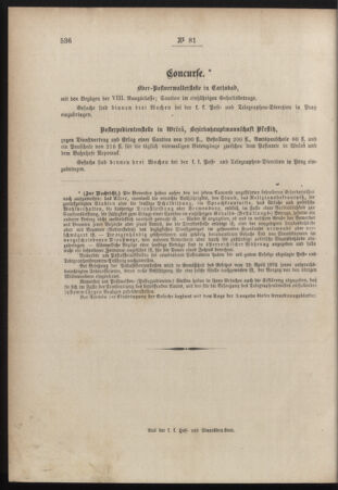 Post- und Telegraphen-Verordnungsblatt für das Verwaltungsgebiet des K.-K. Handelsministeriums 18841114 Seite: 4