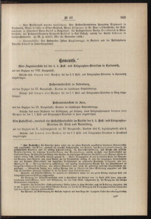 Post- und Telegraphen-Verordnungsblatt für das Verwaltungsgebiet des K.-K. Handelsministeriums 18841204 Seite: 3