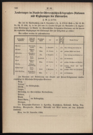 Post- und Telegraphen-Verordnungsblatt für das Verwaltungsgebiet des K.-K. Handelsministeriums 18841210 Seite: 4