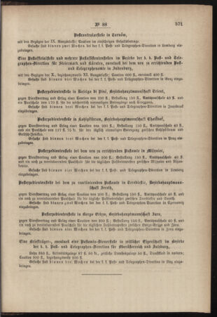 Post- und Telegraphen-Verordnungsblatt für das Verwaltungsgebiet des K.-K. Handelsministeriums 18841210 Seite: 7