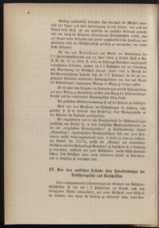 Post- und Telegraphen-Verordnungsblatt für das Verwaltungsgebiet des K.-K. Handelsministeriums 18841230 Seite: 8