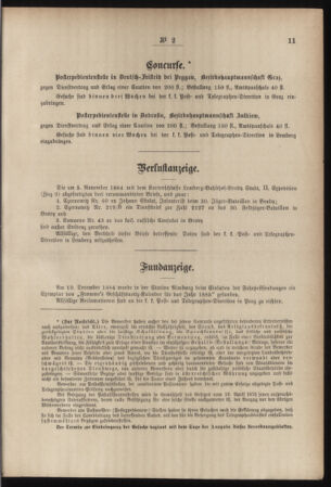 Post- und Telegraphen-Verordnungsblatt für das Verwaltungsgebiet des K.-K. Handelsministeriums 18850112 Seite: 7