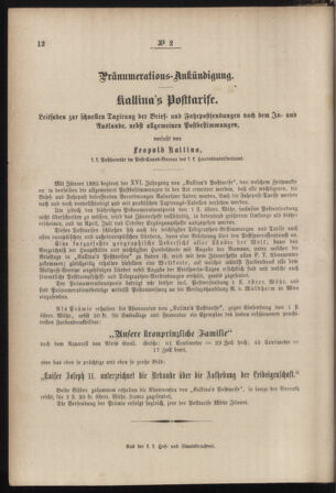 Post- und Telegraphen-Verordnungsblatt für das Verwaltungsgebiet des K.-K. Handelsministeriums 18850112 Seite: 8