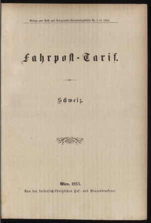 Post- und Telegraphen-Verordnungsblatt für das Verwaltungsgebiet des K.-K. Handelsministeriums 18850126 Seite: 7