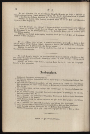 Post- und Telegraphen-Verordnungsblatt für das Verwaltungsgebiet des K.-K. Handelsministeriums 18850218 Seite: 4