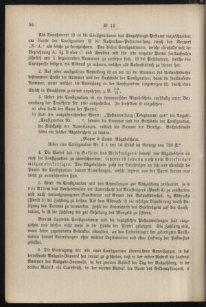 Post- und Telegraphen-Verordnungsblatt für das Verwaltungsgebiet des K.-K. Handelsministeriums 18850220 Seite: 2