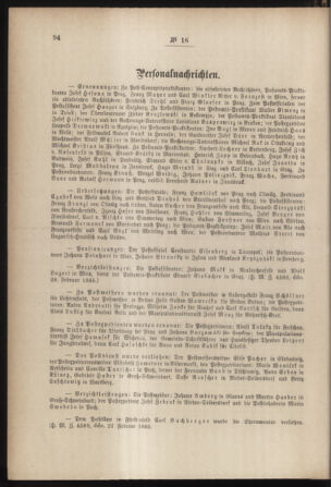 Post- und Telegraphen-Verordnungsblatt für das Verwaltungsgebiet des K.-K. Handelsministeriums 18850310 Seite: 12