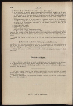 Post- und Telegraphen-Verordnungsblatt für das Verwaltungsgebiet des K.-K. Handelsministeriums 18850315 Seite: 4