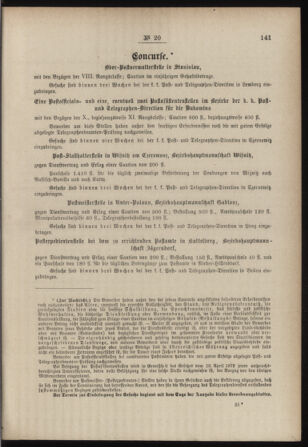 Post- und Telegraphen-Verordnungsblatt für das Verwaltungsgebiet des K.-K. Handelsministeriums 18850323 Seite: 3