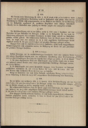 Post- und Telegraphen-Verordnungsblatt für das Verwaltungsgebiet des K.-K. Handelsministeriums 18850330 Seite: 11