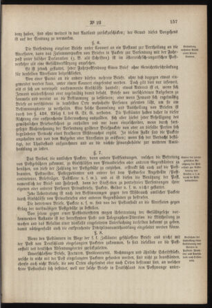 Post- und Telegraphen-Verordnungsblatt für das Verwaltungsgebiet des K.-K. Handelsministeriums 18850330 Seite: 7