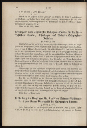 Post- und Telegraphen-Verordnungsblatt für das Verwaltungsgebiet des K.-K. Handelsministeriums 18850402 Seite: 4