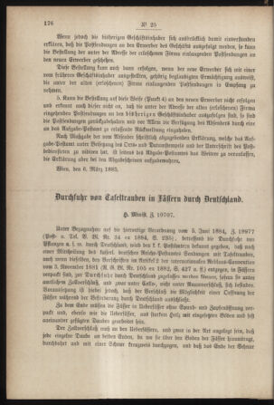 Post- und Telegraphen-Verordnungsblatt für das Verwaltungsgebiet des K.-K. Handelsministeriums 18850408 Seite: 2