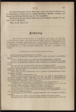 Post- und Telegraphen-Verordnungsblatt für das Verwaltungsgebiet des K.-K. Handelsministeriums 18850414 Seite: 5