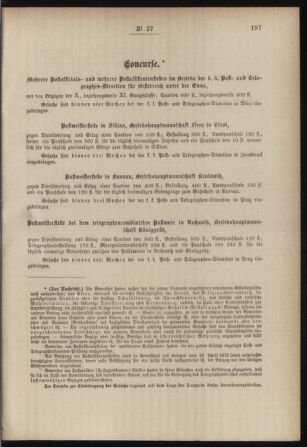 Post- und Telegraphen-Verordnungsblatt für das Verwaltungsgebiet des K.-K. Handelsministeriums 18850417 Seite: 7