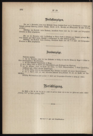 Post- und Telegraphen-Verordnungsblatt für das Verwaltungsgebiet des K.-K. Handelsministeriums 18850422 Seite: 4