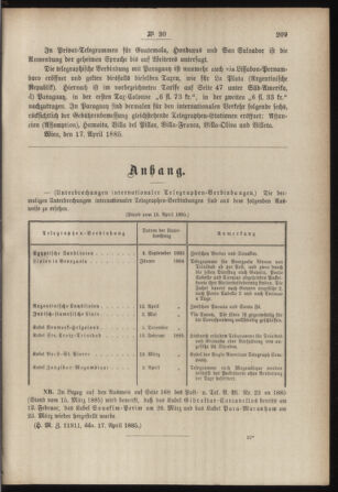 Post- und Telegraphen-Verordnungsblatt für das Verwaltungsgebiet des K.-K. Handelsministeriums 18850427 Seite: 3