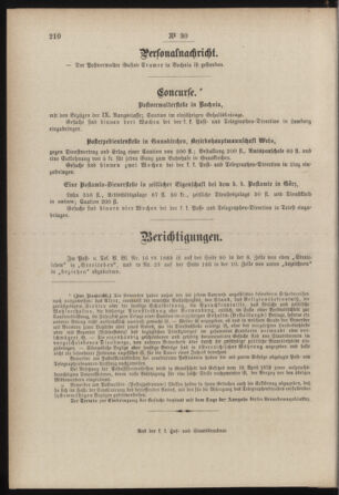 Post- und Telegraphen-Verordnungsblatt für das Verwaltungsgebiet des K.-K. Handelsministeriums 18850427 Seite: 4