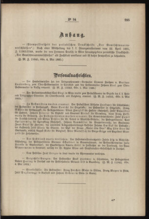 Post- und Telegraphen-Verordnungsblatt für das Verwaltungsgebiet des K.-K. Handelsministeriums 18850511 Seite: 3