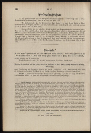 Post- und Telegraphen-Verordnungsblatt für das Verwaltungsgebiet des K.-K. Handelsministeriums 18850520 Seite: 8