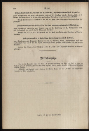 Post- und Telegraphen-Verordnungsblatt für das Verwaltungsgebiet des K.-K. Handelsministeriums 18850527 Seite: 4