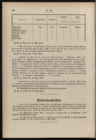 Post- und Telegraphen-Verordnungsblatt für das Verwaltungsgebiet des K.-K. Handelsministeriums 18850608 Seite: 6